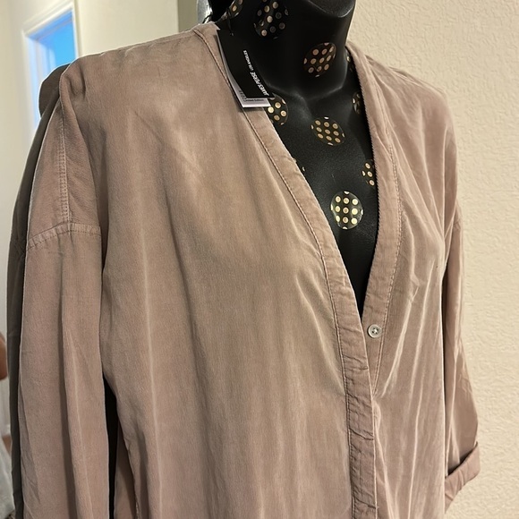 Corduroy Jumper by James Perse Los Angeles gorpcore Ultra Fine Mocha Mousse NWT - Picture 6 of 14